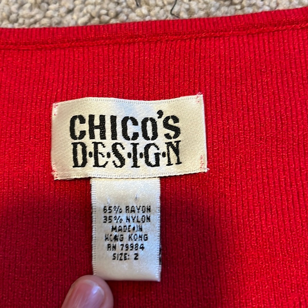 Chico’s design size L red sweater shell vintage - Picture 2 of 5